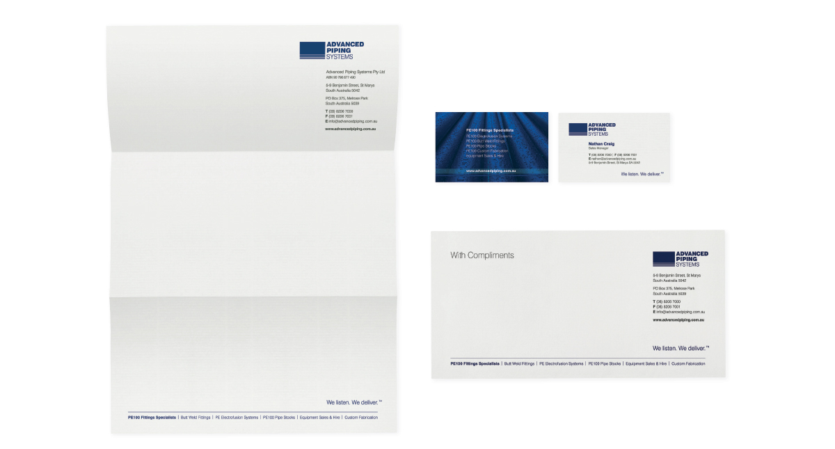 Advanced Piping Systems Stationery